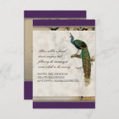 ヴィンテージピーコック6 -結婚式招待状 招待状 (正面/裏面)