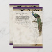 ヴィンテージピーコック6 -結婚式招待状 招待状 (正面/裏面)