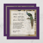 ヴィンテージピーコック6 -結婚式招待状 招待状 (正面/裏面)