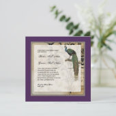 ヴィンテージピーコック6 -結婚式招待状 招待状 (スタンド正面)