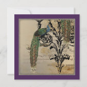 ヴィンテージピーコック6 -結婚式招待状 招待状 (裏面)