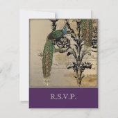 ヴィンテージピーコック6 -結婚式招待状 招待状 (裏面)