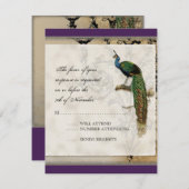 ヴィンテージピーコック6 -結婚式招待状 招待状 (正面/裏面)