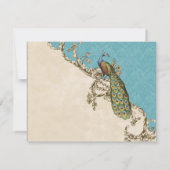 ヴィンテージピーコック&エッチングウェディングRSVPカード 出欠カード (裏面)