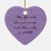 ヴィンテージピーコック&エッチングクリスマス装飾 セラミックオーナメント (裏面)