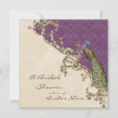 ヴィンテージピーコック&エッチングス結婚式招待状 招待状 (裏面)