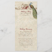 ヴィンテージピーコック&エッチングズ結婚式招待状 プログラム (裏面)