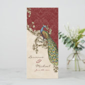 ヴィンテージピーコック&エッチングズ結婚式招待状 プログラム (スタンド正面)