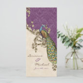 ヴィンテージピーコック&エッチングズ結婚式招待状 プログラム (スタンド正面)