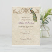 ヴィンテージピーコック&エッチングズ結婚式招待状 招待状 (スタンド正面)