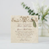 ヴィンテージピーコック&エッチングズ結婚式招待状 招待状 (スタンド正面)