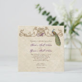 ヴィンテージピーコック&エッチングズ結婚式招待状 招待状 (スタンド正面)