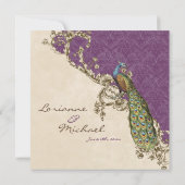 ヴィンテージピーコック&エッチングズ結婚式招待状 招待状 (裏面)