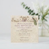 ヴィンテージピーコック&エッチングズ結婚式招待状 招待状 (スタンド正面)