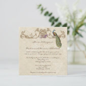 ヴィンテージピーコック&エッチングズ結婚式招待状 招待状 (スタンド正面)