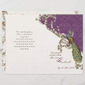 ヴィンテージピーコック&エッチングズ結婚式 プログラム (正面/裏面)