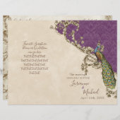 ヴィンテージピーコック&エッチングズ結婚式 プログラム (正面/裏面)