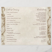 ヴィンテージピーコック&エッチングズ結婚式 プログラム (裏面)