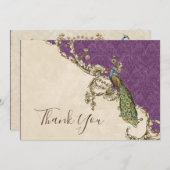 ヴィンテージピーコック&エッチンズサンキューノートカード ノートカード (正面/裏面)