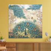 ヴィンテージピーコック – キャンバスプリント (インサイチュ (リビング))