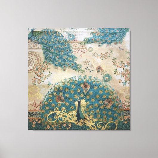 ヴィンテージピーコック – キャンバスプリント (正面)