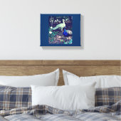 ヴィンテージピーコック キャンバスプリント (インサイチュ (寝室))