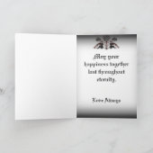 ヴィンテージピーコック&フローラゴシック結婚ズ カード (内部)