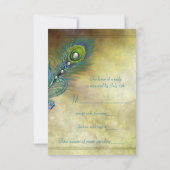 ヴィンテージピーコックRSVP 出欠カード (裏面)