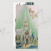 ヴィンテージピースオンアースクリスマスフォトカード シーズンカード (正面/裏面)