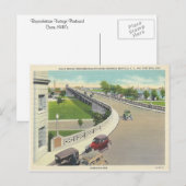 ヴィンテージピースブリッジクロッシングニューヨーク，オンタリオ ポストカード (正面/裏面)