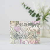 ヴィンテージピースホームビューティフルラブ ポストカード (スタンド正面)