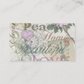 ヴィンテージピースホームビューティフルラブ 名刺 (裏面)