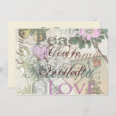 ヴィンテージピースホームビューティフルラブ 招待状 (正面/裏面)