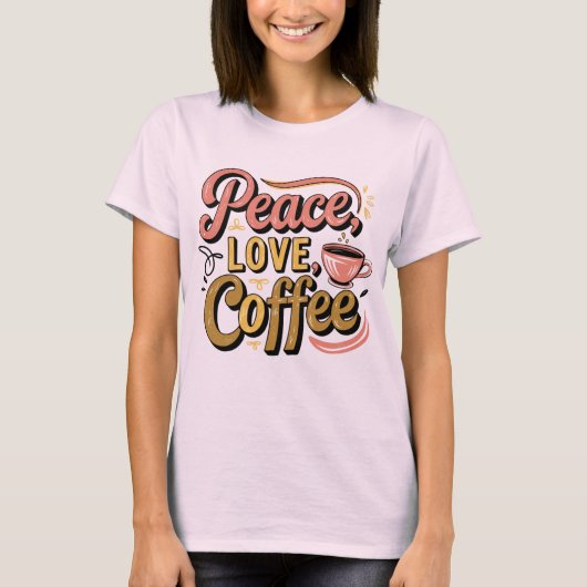 ヴィンテージピースラブコーヒー Tシャツ (正面)