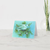 ヴィンテージピース鳩クリスマスカード カード (正面)