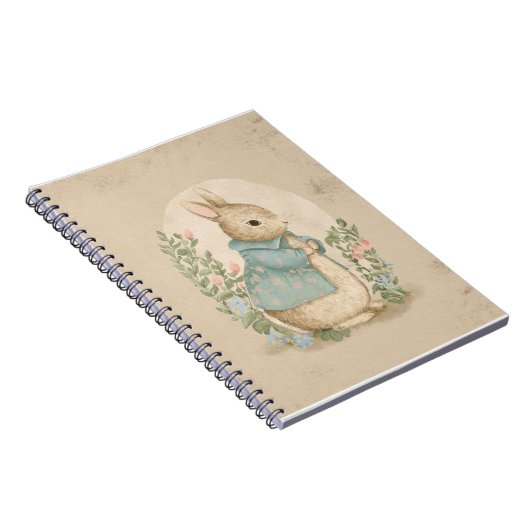 ヴィンテージピーターうさぎ花ノート ノートブック (右側)