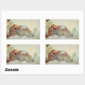 ヴィンテージピーターパンとウェンディ人魚と一緒に眠る 長方形シール (シート)