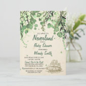 ヴィンテージピーターパンネバーランドベビーシャワー招待状 招待状 (スタンド正面)