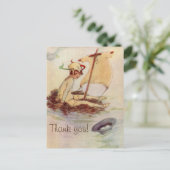 ヴィンテージピーターパン赤ちゃんシャワー ポストカード (スタンド正面)