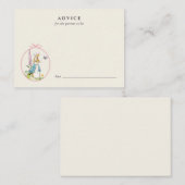 ヴィンテージピーターラビットアドバイスのためのベビーガール アドバイスカード (正面/裏面)