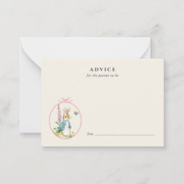 ヴィンテージピーターラビットアドバイスのためのベビーガール アドバイスカード