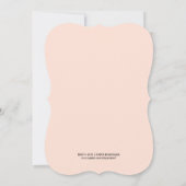 ヴィンテージピーチアールデコ婚約パーティ 招待状 (裏面)