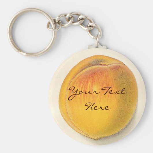 ヴィンテージピーチキーチェーン キーホルダー (正面)