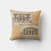 ヴィンテージピーチスクリプトアンドヴィラズ クッション (正面)