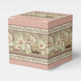 ヴィンテージピーチティー&バラキューブフェイスボックス フェイバーボックス