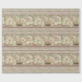 ヴィンテージピーチティー&バララッピング紙 ラッピングペーパー (フラット)