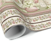 ヴィンテージピーチティー&バララッピング紙 ラッピングペーパー (ロールコーナー)