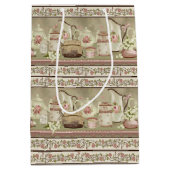 ヴィンテージピーチティー&バラ抱き枕 ミディアムペーパーバッグ (正面)