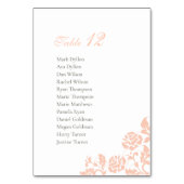 ヴィンテージピーチバラレース着座表結婚の テーブルナンバー (正面)