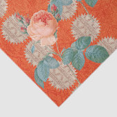 ヴィンテージピーチバラ巻取りパターンオレンジ日が差すこと 薄葉紙 (詳細)